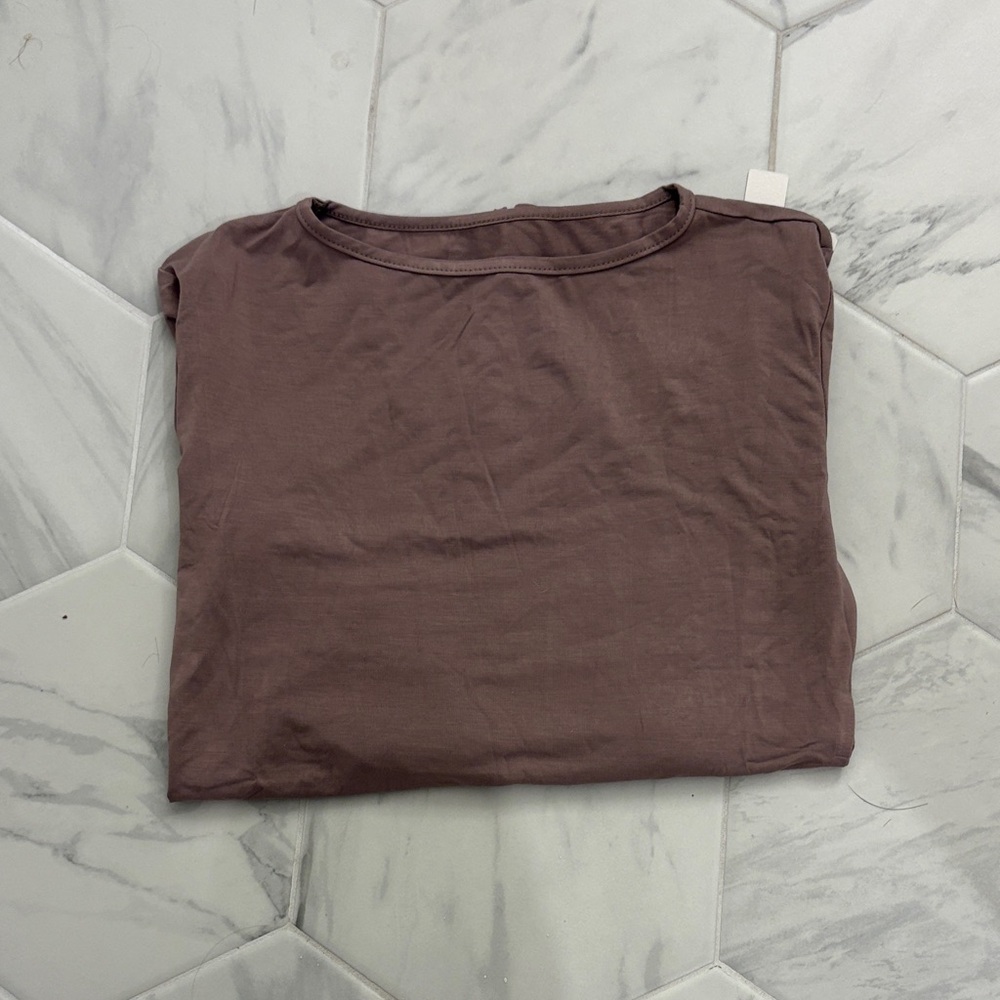 Elegant Women's Long Sleeve Top in Brown